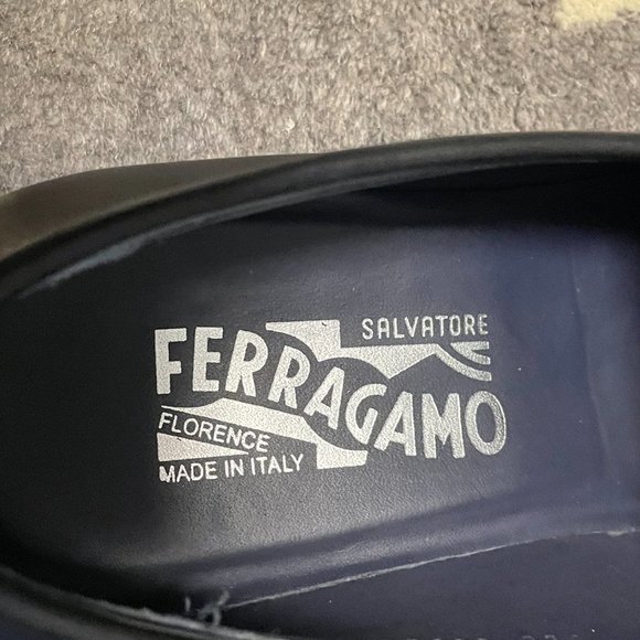 $850 Men\'s Salvatore Ferragamo Leather Loafers Gancini Bit Black 8.5D 41.5 EX!!! main image 8